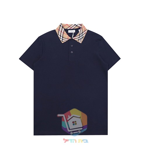חולצת פולו Burberry עם צווארון משבצות בארבעה גוונים 12