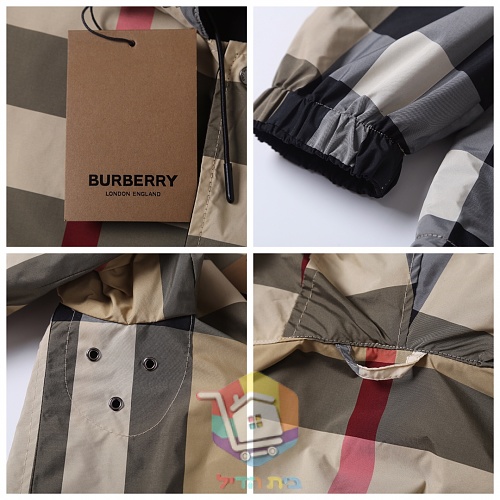 ז'קט Burberry עם קפוצ'ון במשבצות 3