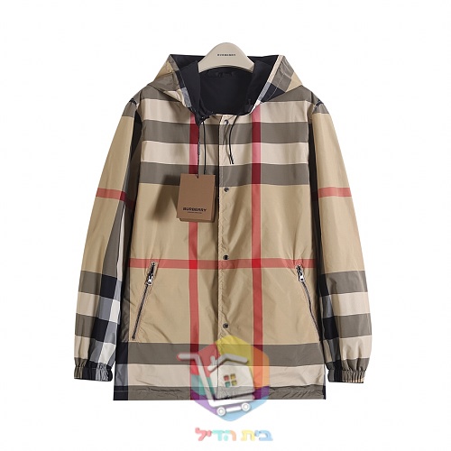 ז'קט Burberry עם קפוצ'ון במשבצות 8
