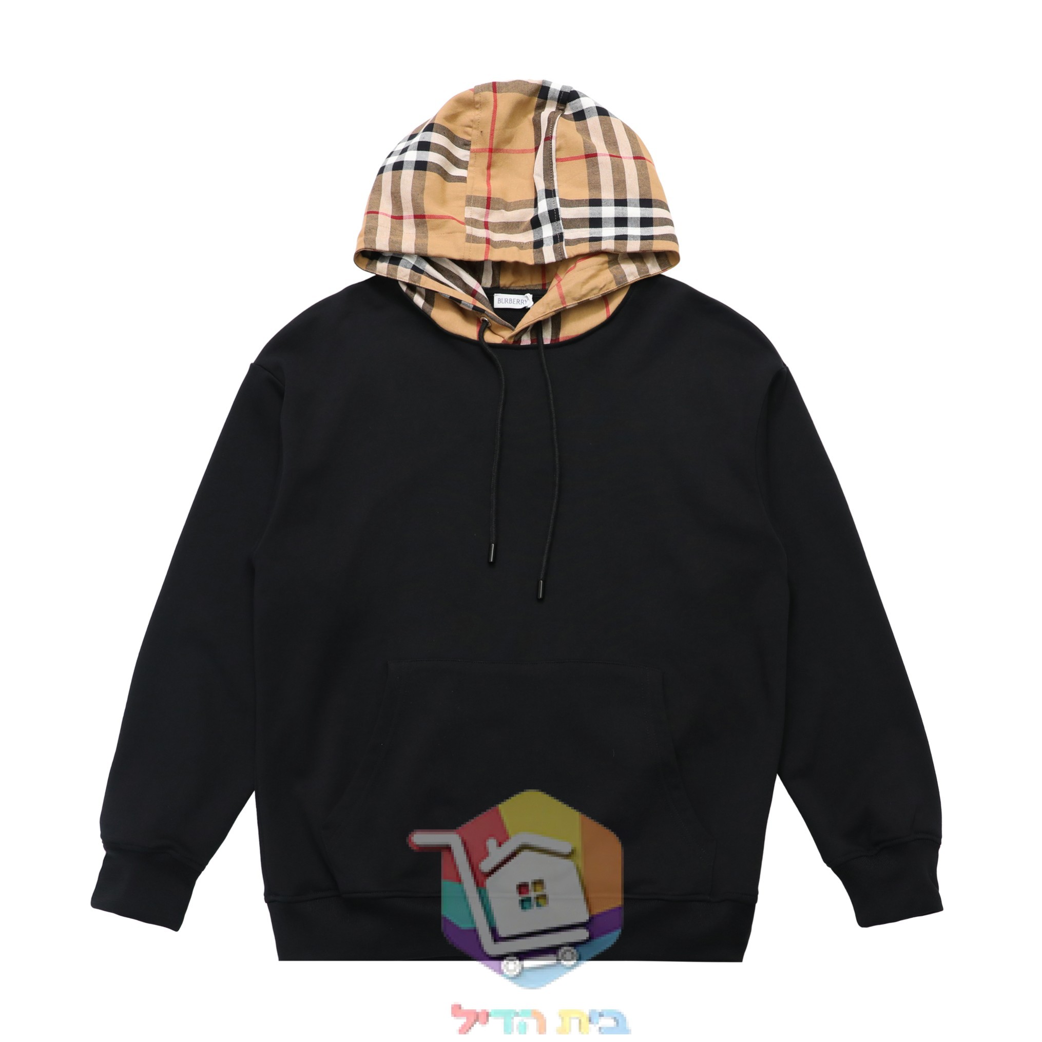 קפוצון Burberry עם בטנת משבצות בשני גוונים