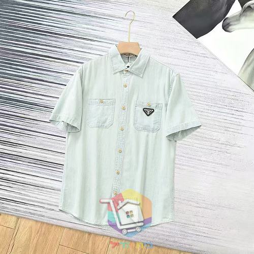 PRADA Jeanshemd mit kurzen Ärmeln 4