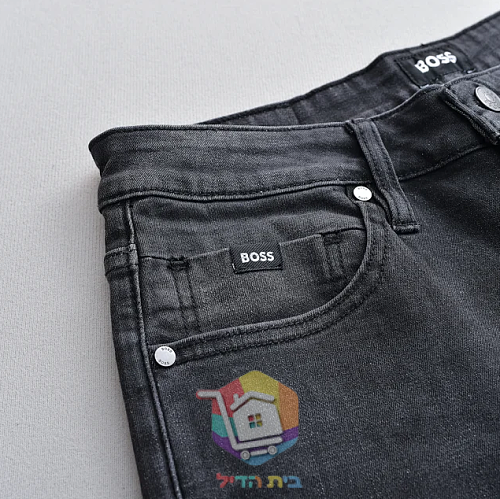 BOSS straight-leg jeans, washed black 8