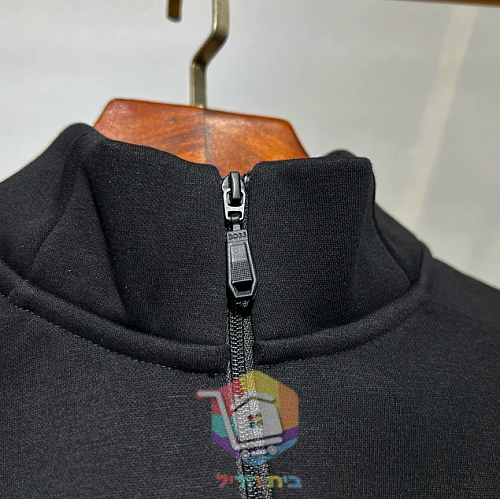 BOSS quarter-zip sweatshirt, black 4