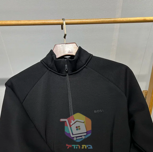 BOSS quarter-zip sweatshirt, black 15