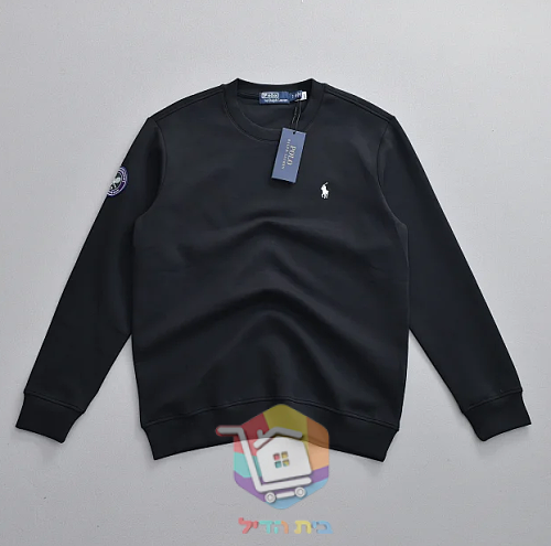 Polo Ralph Lauren sweatshirt with a sleeve patch, black or navy 2