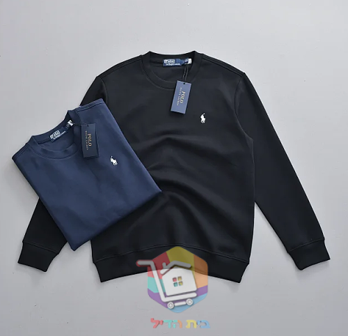 Polo Ralph Lauren sweatshirt with a sleeve patch, black or navy 18