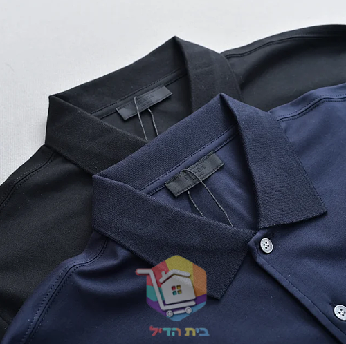 Prada long-sleeve polo shirt, black or navy 3