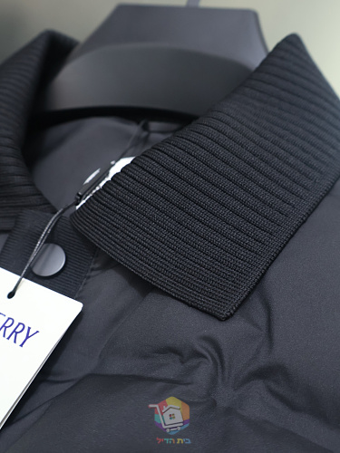 מעיל פוך Burberry עם צווארון סרוג וכפתורי לחיצה, שחור, בז' או חום, תמונה 5