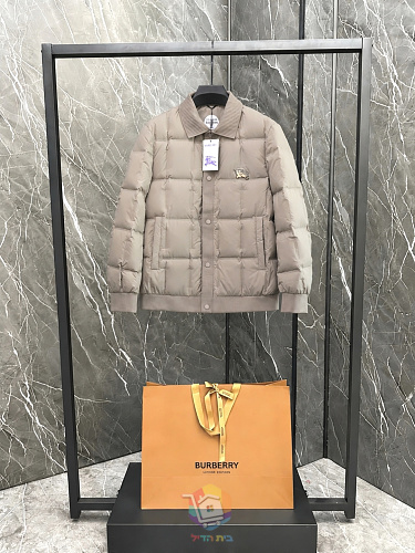 מעיל פוך Burberry עם צווארון סרוג וכפתורי לחיצה, שחור, בז' או חום, תמונה 7