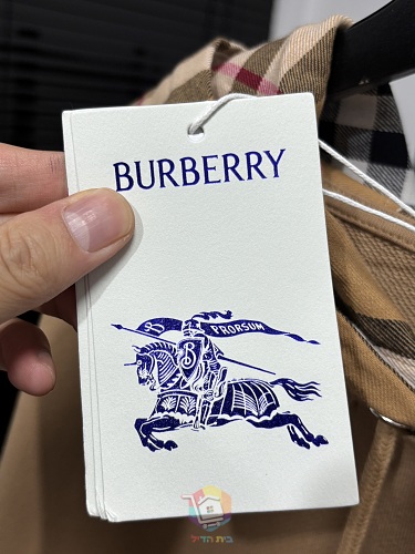 קפוצ'ון Burberry עם בטנת משבצות בקפוצ'ון, שחור, לבן או קאמל, תמונה 5