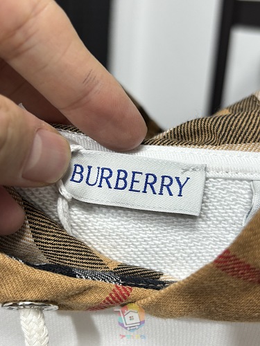 קפוצ'ון Burberry עם בטנת משבצות בקפוצ'ון, שחור, לבן או קאמל, תמונה 13