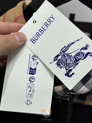 קפוצ'ון Burberry עם בטנת משבצות בקפוצ'ון, שחור, לבן או קאמל, תמונה 22