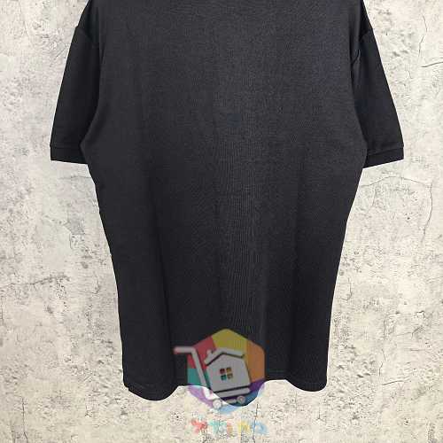 חולצת פולו Burberry מפיקה עם צווארון משבצות, שחור, לבן 11