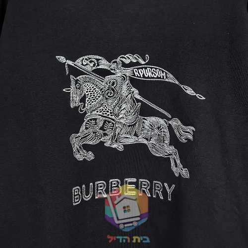 סווטשירט Burberry עם הדפס לוגו, לבן, שחור 14