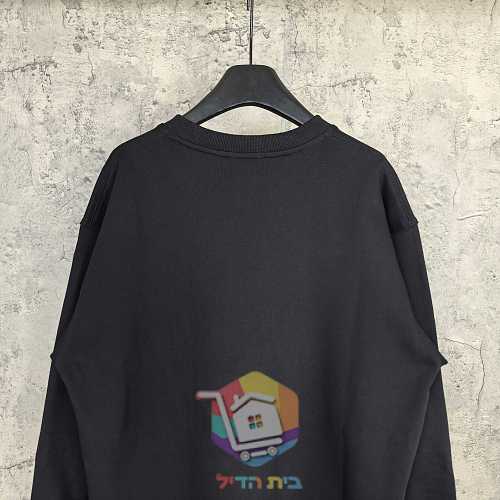 סווטשירט Burberry עם הדפס לוגו, לבן, שחור 16