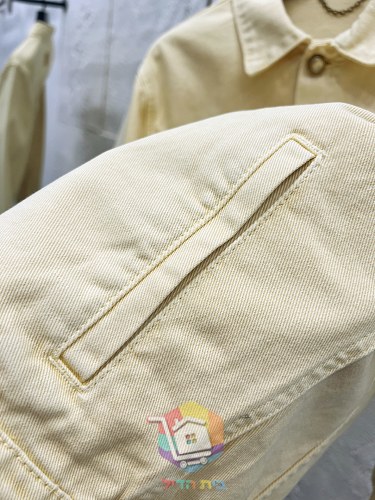Denim-Set Louis Vuitton in Blassgelb, Jacke und Cargohose 6