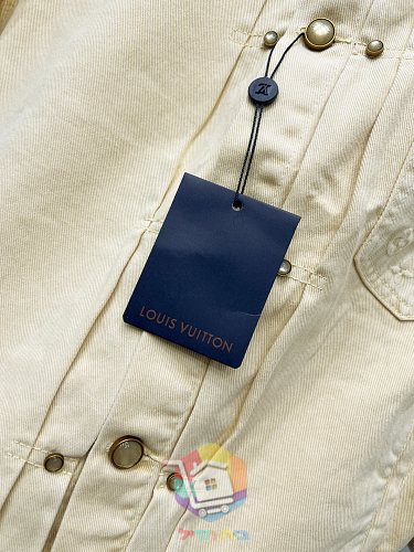 Denim-Set Louis Vuitton in Blassgelb, Jacke und Cargohose 7