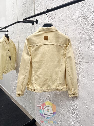 Denim-Set Louis Vuitton in Blassgelb, Jacke und Cargohose 9