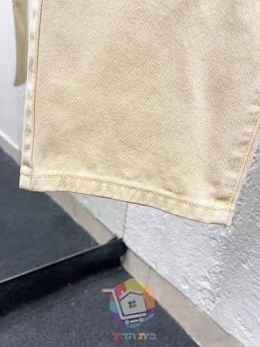Denim-Set Louis Vuitton in Blassgelb, Jacke und Cargohose 13