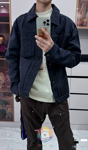 Denim-Set Louis Vuitton in Indigo, Jacke und Hose 19