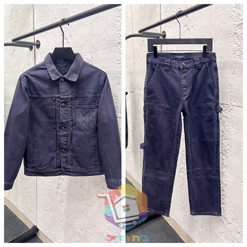 Denim-Set Louis Vuitton in Indigo, Jacke und Hose