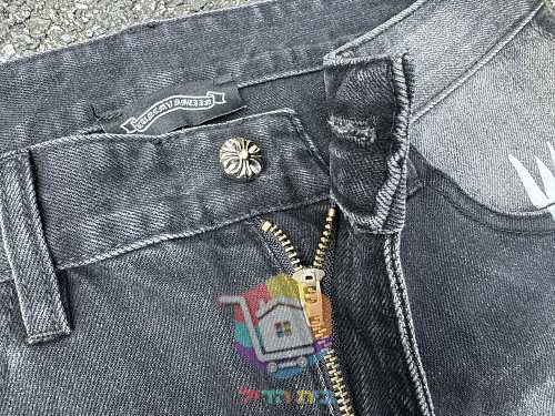 Jeans Chrome Hearts mit weitem Bein und Rissen, zwei Farben 6