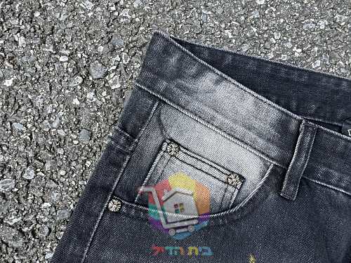 Jeans Chrome Hearts mit weitem Bein und Rissen, zwei Farben 7