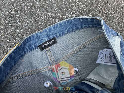 Jeans Chrome Hearts mit weitem Bein und Rissen, zwei Farben 24