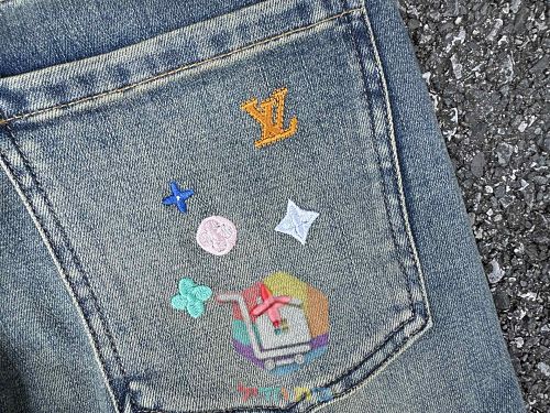 Straight-Jeans Louis Vuitton in gewaschener Optik 17