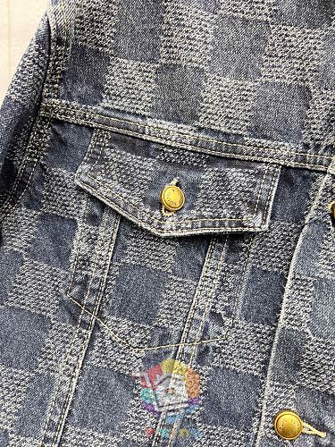 Jeansjacke Louis Vuitton mit Damier-Muster 3