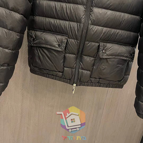 מעיל פוך קצר Moncler Lans לנשים, שחור, שמנת, ורוד 2