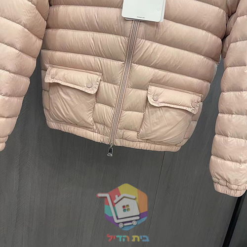 מעיל פוך קצר Moncler Lans לנשים, שחור, שמנת, ורוד 23