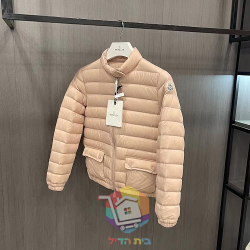 מעיל פוך קצר Moncler Lans לנשים, שחור, שמנת, ורוד 26