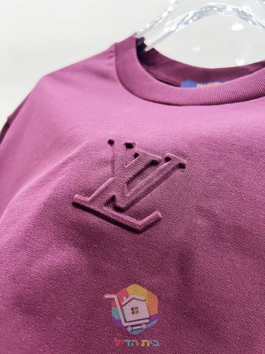 T-shirt Louis Vuitton con logo in rilievo, viola 8