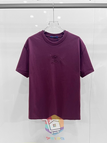 T-shirt Louis Vuitton con logo in rilievo, viola 10
