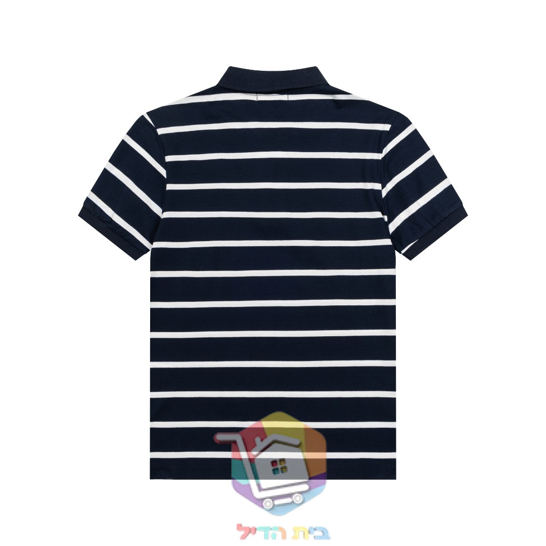 חולצת פולו Polo Ralph Lauren בפסים, כחול כהה ולבן