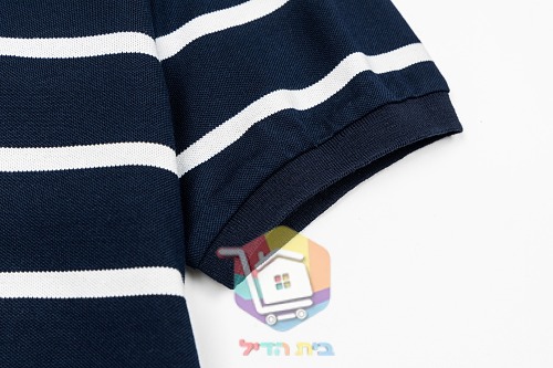 חולצת פולו Polo Ralph Lauren בפסים, כחול כהה ולבן 5