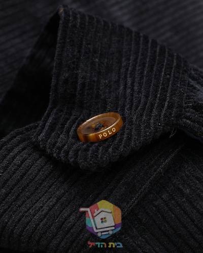 ז'קט קורדרוי Polo Ralph Lauren עם בטנה משובצת, שחור, חום 15