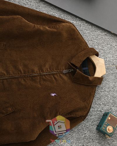 ז'קט קורדרוי Polo Ralph Lauren עם בטנה משובצת, שחור, חום 21