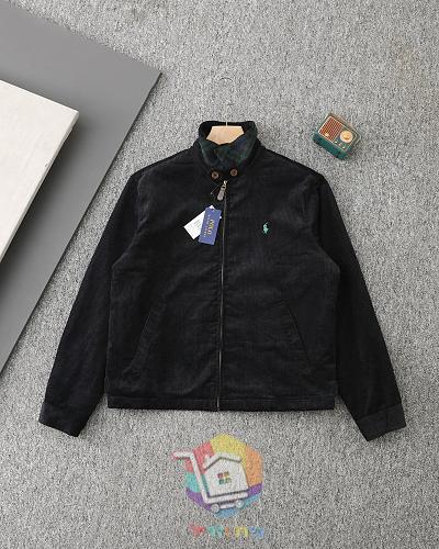 ז'קט קורדרוי Polo Ralph Lauren עם בטנה משובצת, שחור, חום 22