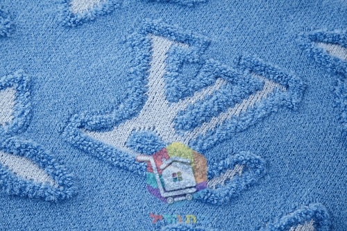סוודר Louis Vuitton עם דוגמת לוגו בולטת, תכלת, כחול 5
