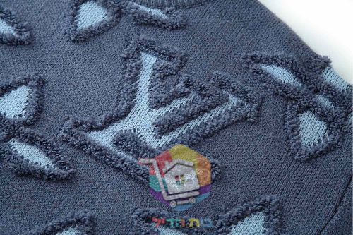 סוודר Louis Vuitton עם דוגמת לוגו בולטת, תכלת, כחול 28