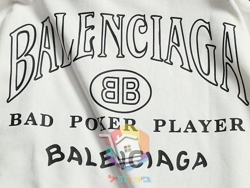Felpa Balenciaga con stampa poker, nero o bianco 12