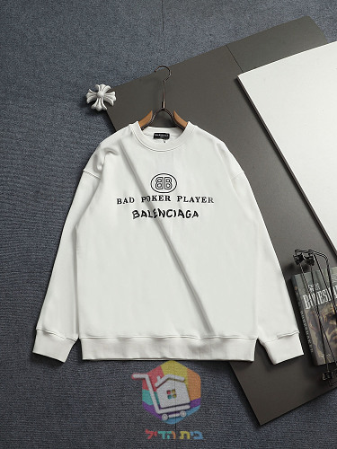Felpa Balenciaga con stampa poker, nero o bianco 22