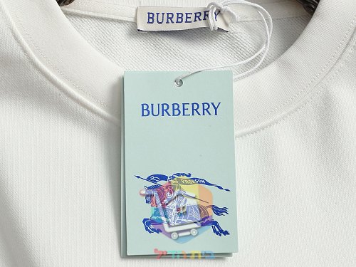 סווטשירט Burberry עם מונוגרם TB שחור, לבן 16