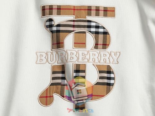 סווטשירט Burberry עם מונוגרם TB שחור, לבן 18