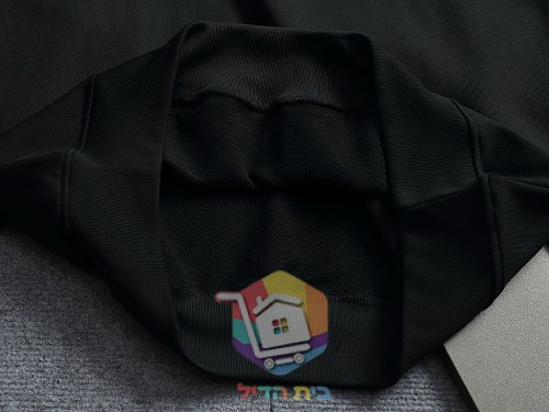 סווטשירט Prada עם לוגו משולש, שחור, לבן 5