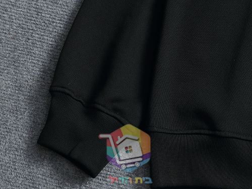 סווטשירט Prada עם לוגו משולש, שחור, לבן 8
