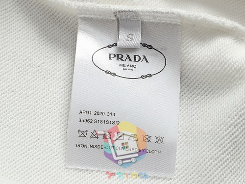 סווטשירט Prada עם לוגו משולש, שחור, לבן 14