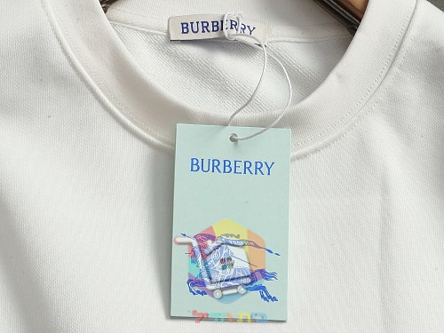 סווטשירט Burberry עם לוגו כחול לבן, שחור 6